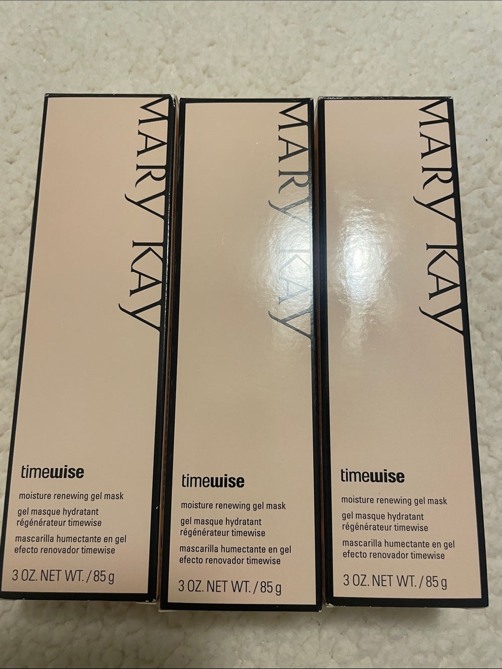 Mary Kay Timewise Moisture Renewing Gel Mask - Pale Pink Boxes (3 Pack)